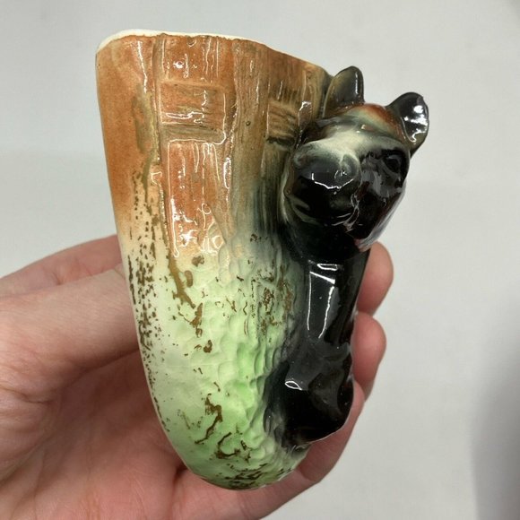 Vintage Elbro Japan Ceramic Horse Head hand Decorated Wall Pocket Set of 2 - Picture 5 of 10